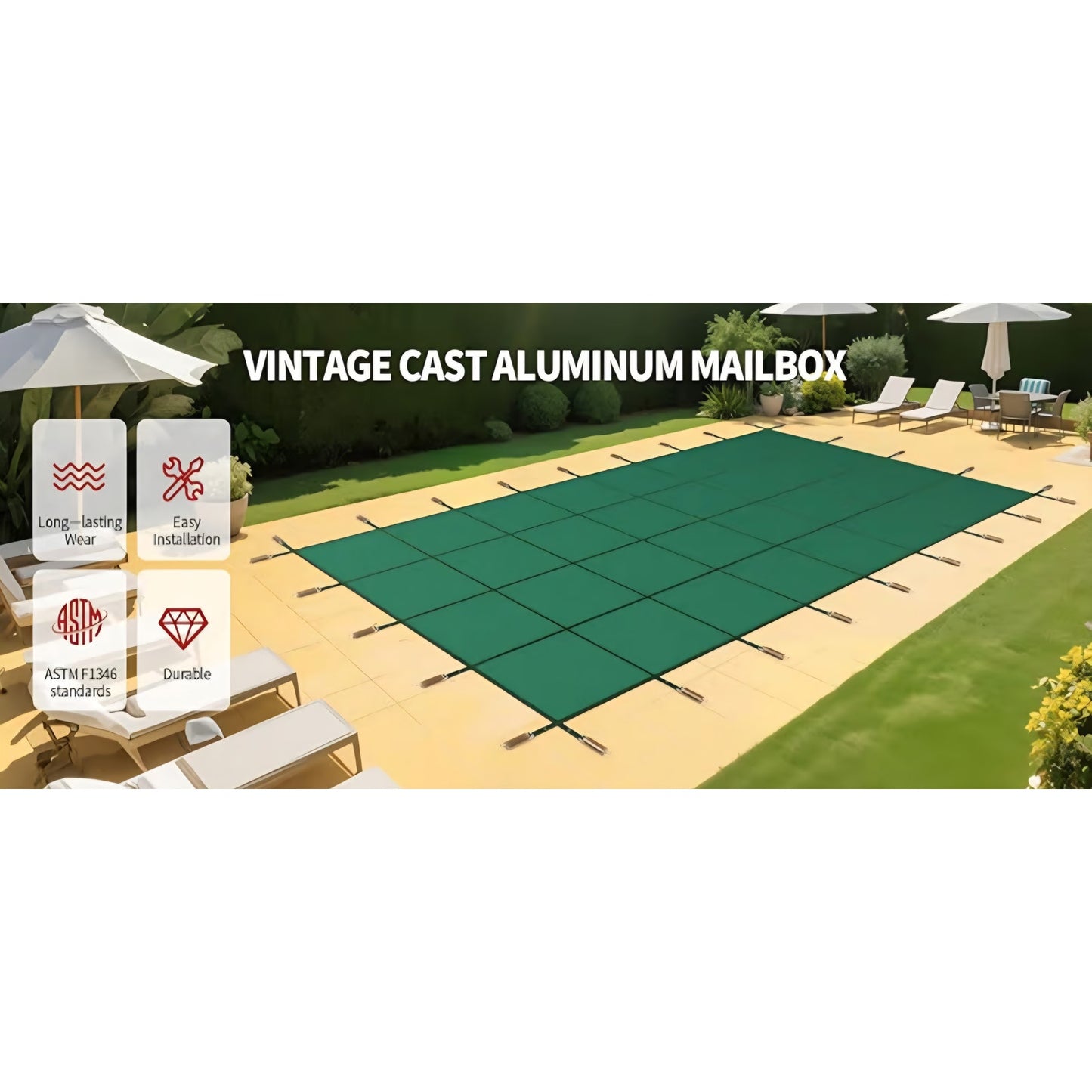 Inground Pool Safety Cover,Heavy-Duty Winter Safety Cover for Inground Swimming Pools