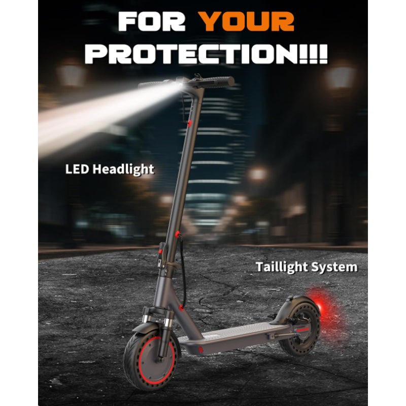 Electric Scooter, 500W Motor, 28 Miles Range, Dual Suspensions