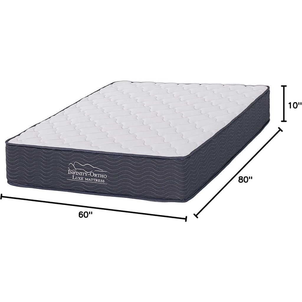 Novezza Queen Home 10 In Hybrid Support Mattress-in-a-Box/CertiPUR-US Cert. Foam, 80"Lx60"Wx10"Th