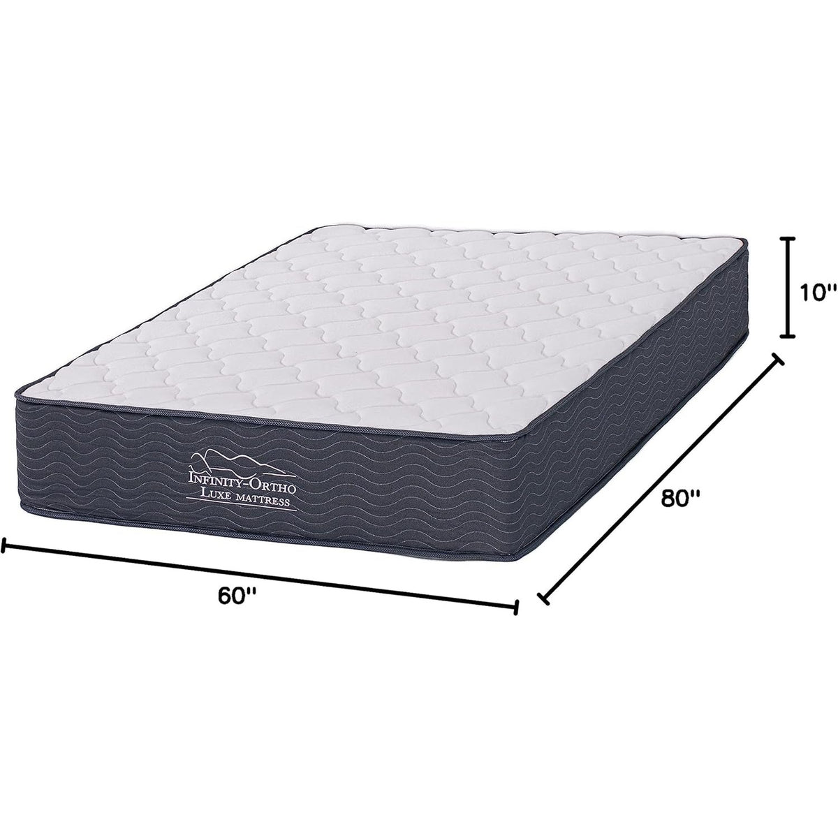 Novezza Queen Home 10 In Hybrid Support Mattress-in-a-Box/CertiPUR-US Cert. Foam, 80"Lx60"Wx10"Th