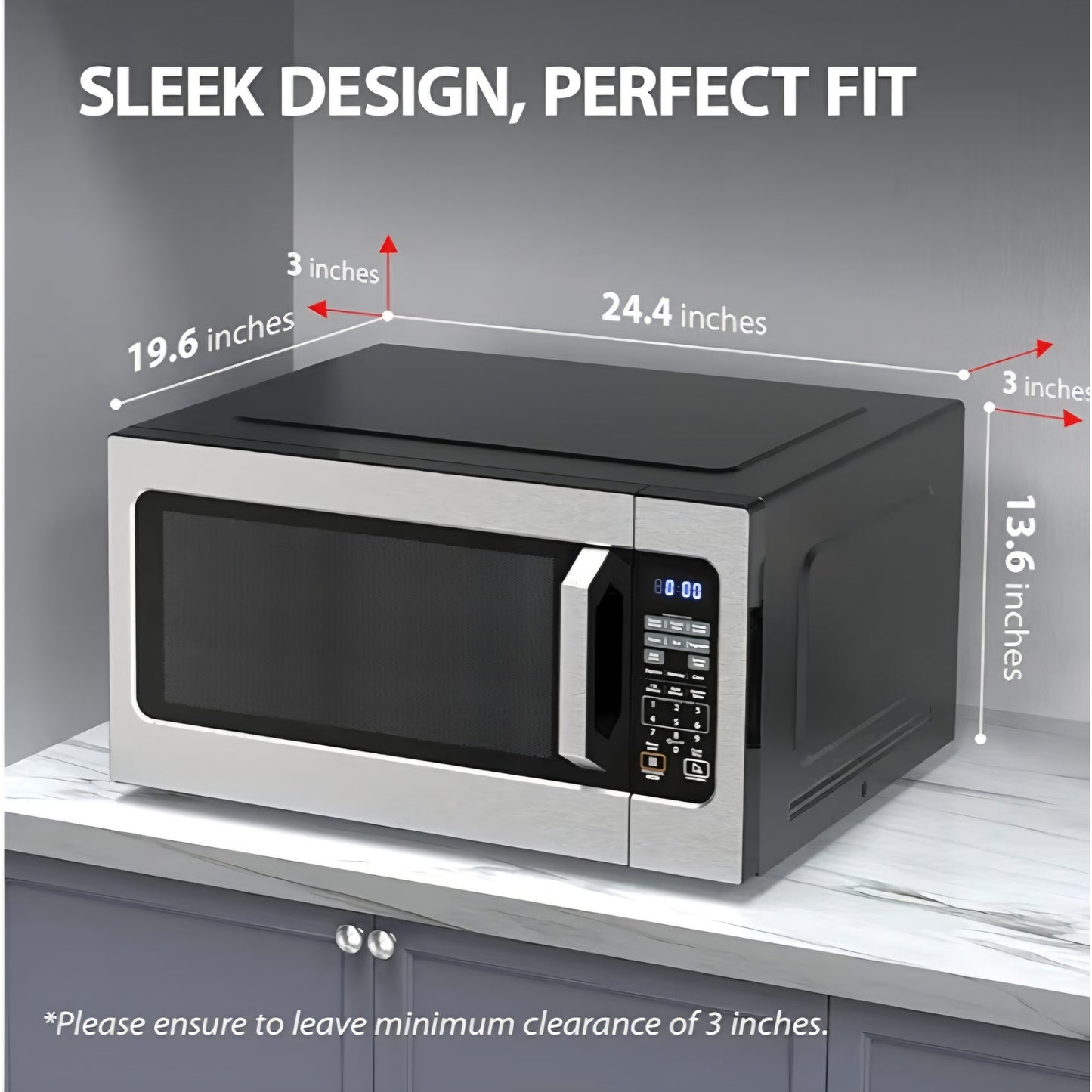 Toshiba ML-EM62P(SS) Large Countertop Microwave with Smart Sensor,