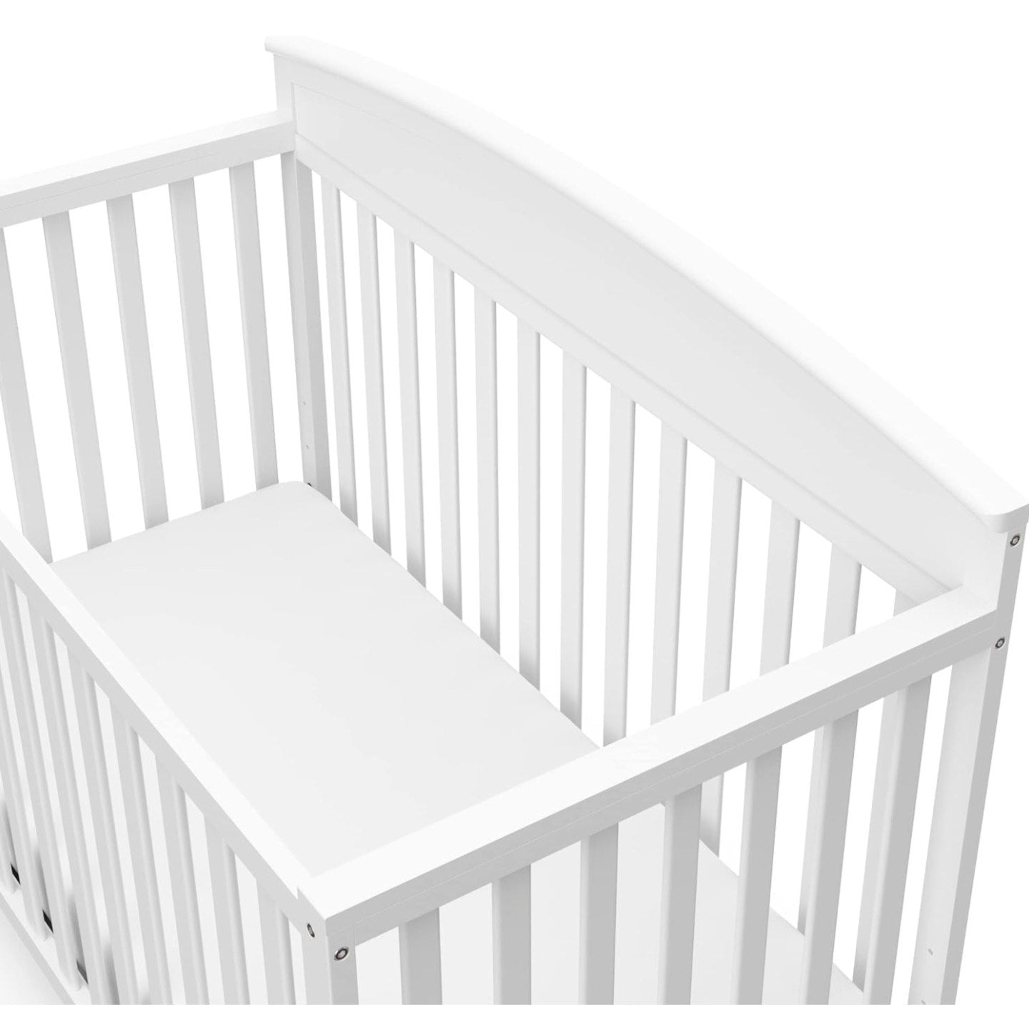 Graco Benton 5-in-1 Convertible Crib (White) – GREENGUARD Gold Certified, Converts from Baby Crib