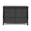 Delta Children Universal 6 Drawer Dresser with Interlocking Drawers, Ebony Black