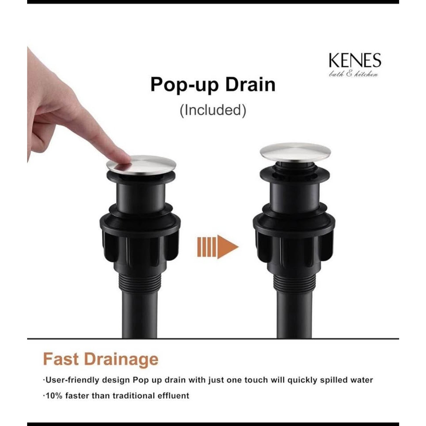 KENES Brushed Nickel Vessel Sink Facuet Single Handle Tall Bathroom Sink Faucet Vanity Bathroom Fauc