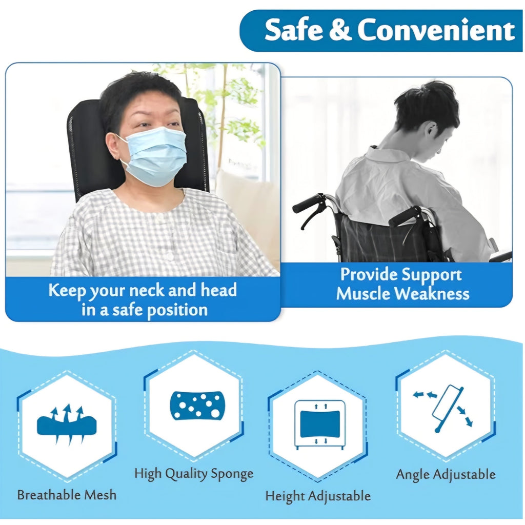 Neck Support Head Positioning Pillow Headrest for Wheelchair Post Surgery Neck Stabilizer