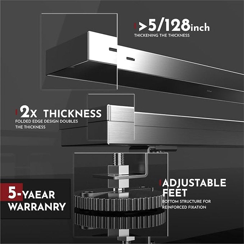 WEBANG 36 Inch Linear Shower Drain Rectangular Floor Drain with Accessories, Brushed. Steel.