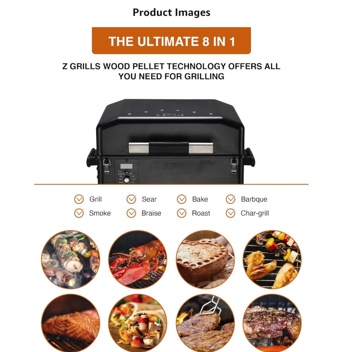 Z GRILLS ZPG-200A Portable Wood Pellet Grill & Electric Smoker – Camping BBQ Combo with Auto Temperature Control