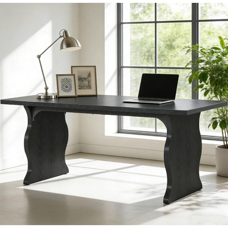Tribesigns 63" Large Desk for Home Office, Spacious Executive Computer Desk with Ample Leg Room