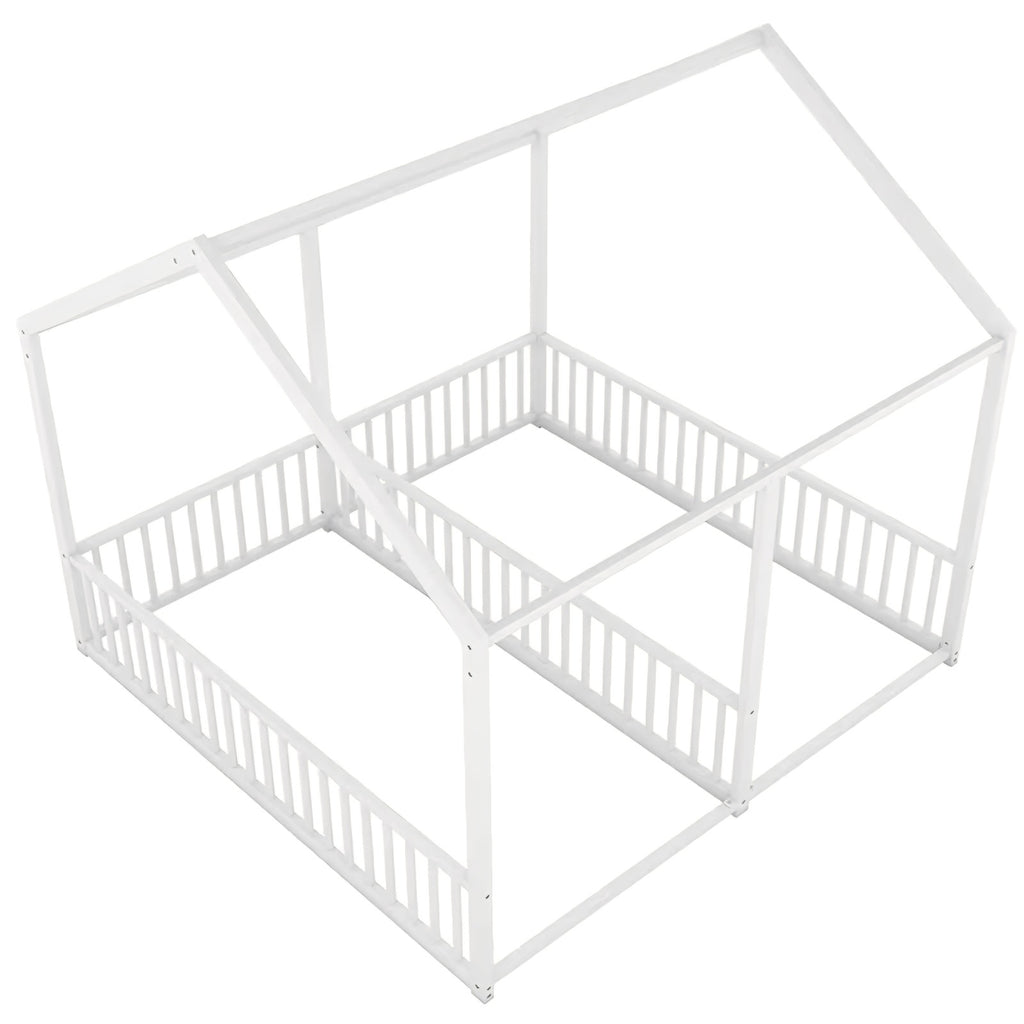 Modern Classic House Bed Frame with Storage Under Frame, Sturdy Construction Heavy Duty Frame