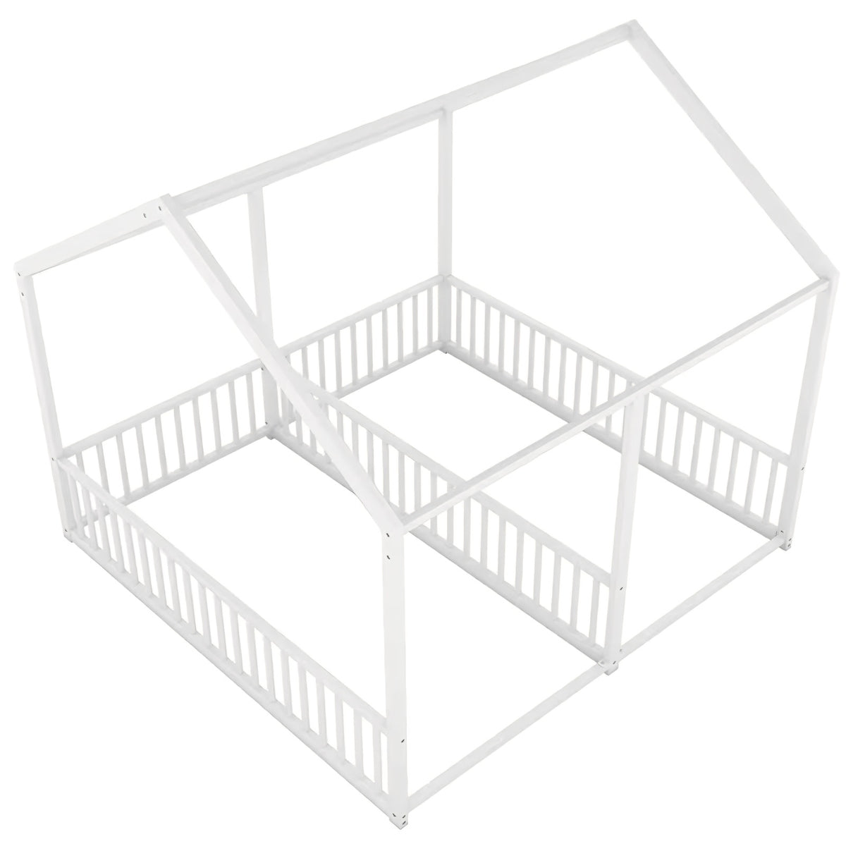 Modern Classic House Bed Frame with Storage Under Frame, Sturdy Construction Heavy Duty Frame