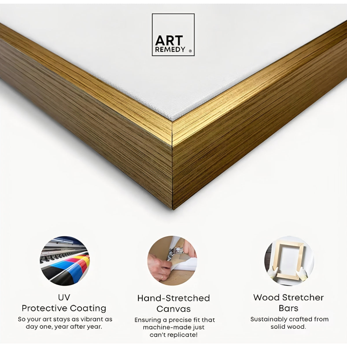 Art Remedy Follow Your Heart Canvas Bright Colorful Abstract Wall Art, Gold Frame, 45" x 36