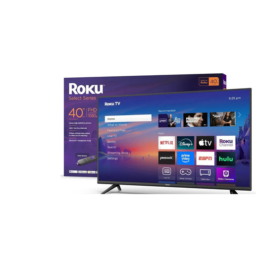 5 stars Roku Smart TV 2025 – 40-Inch Select Series, 1080p Full HD TV – RokuTV with Voice Remote