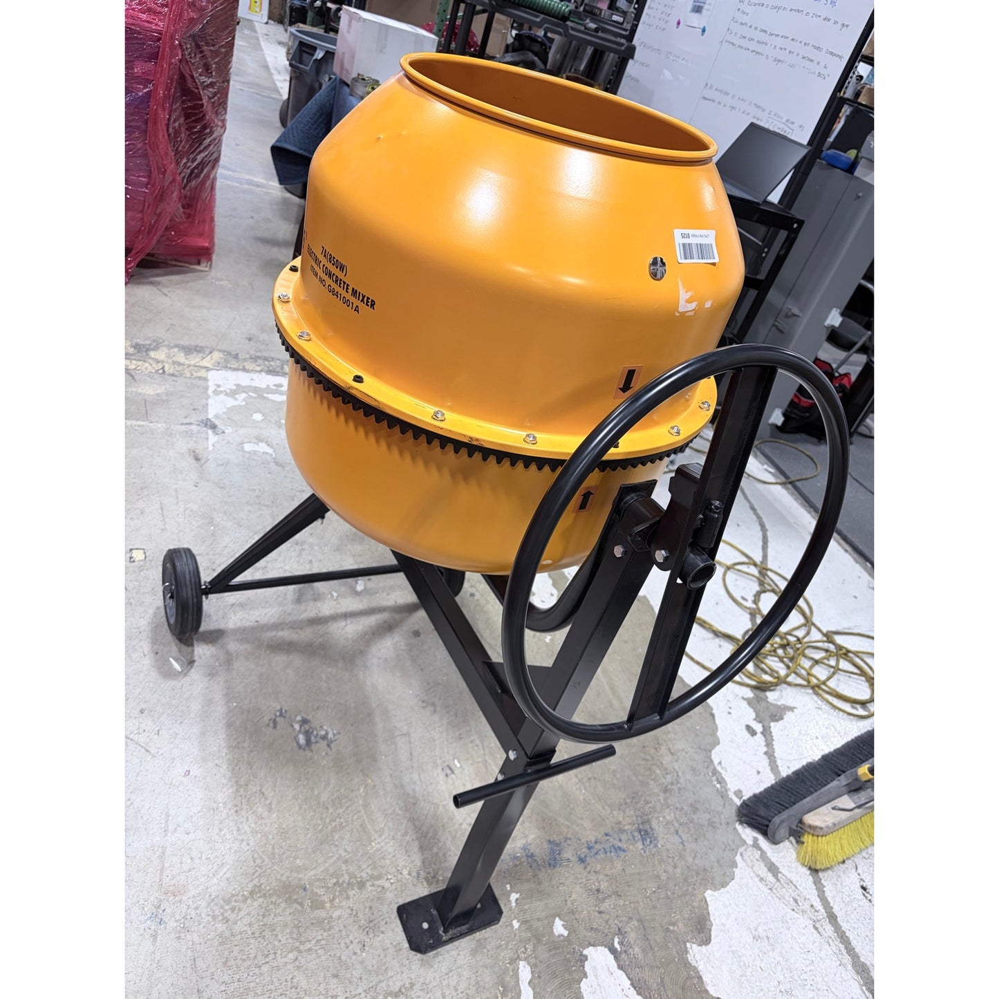 Hoteche 850W Electric Cement Mixer 7.1 Cu.Ft Portable Concrete Mixer