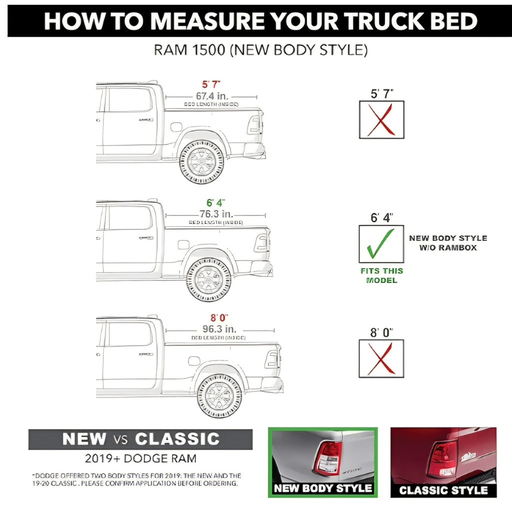 RealTruck BAK BAKFlip MX4 Hard Folding Truck Bed Tonneau Cover Dodge Ram 1500 2019-2026
