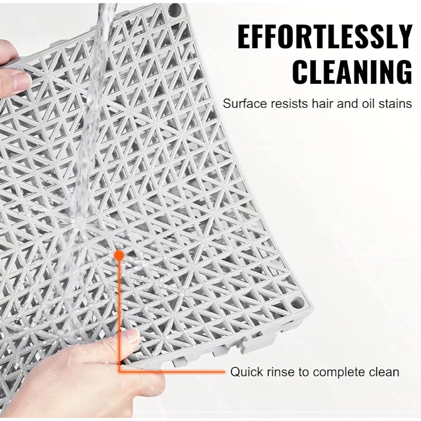 Interlocking Tile 55PCS, Drainage Tiles 12" x 12" Splicing, Soft PVC Interlocking Drainage Floor Ti