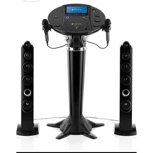 Singing Machine iSM1030BT Bluetooth Karaoke Pedestal, Karaoke Machine with Speakers, Black
