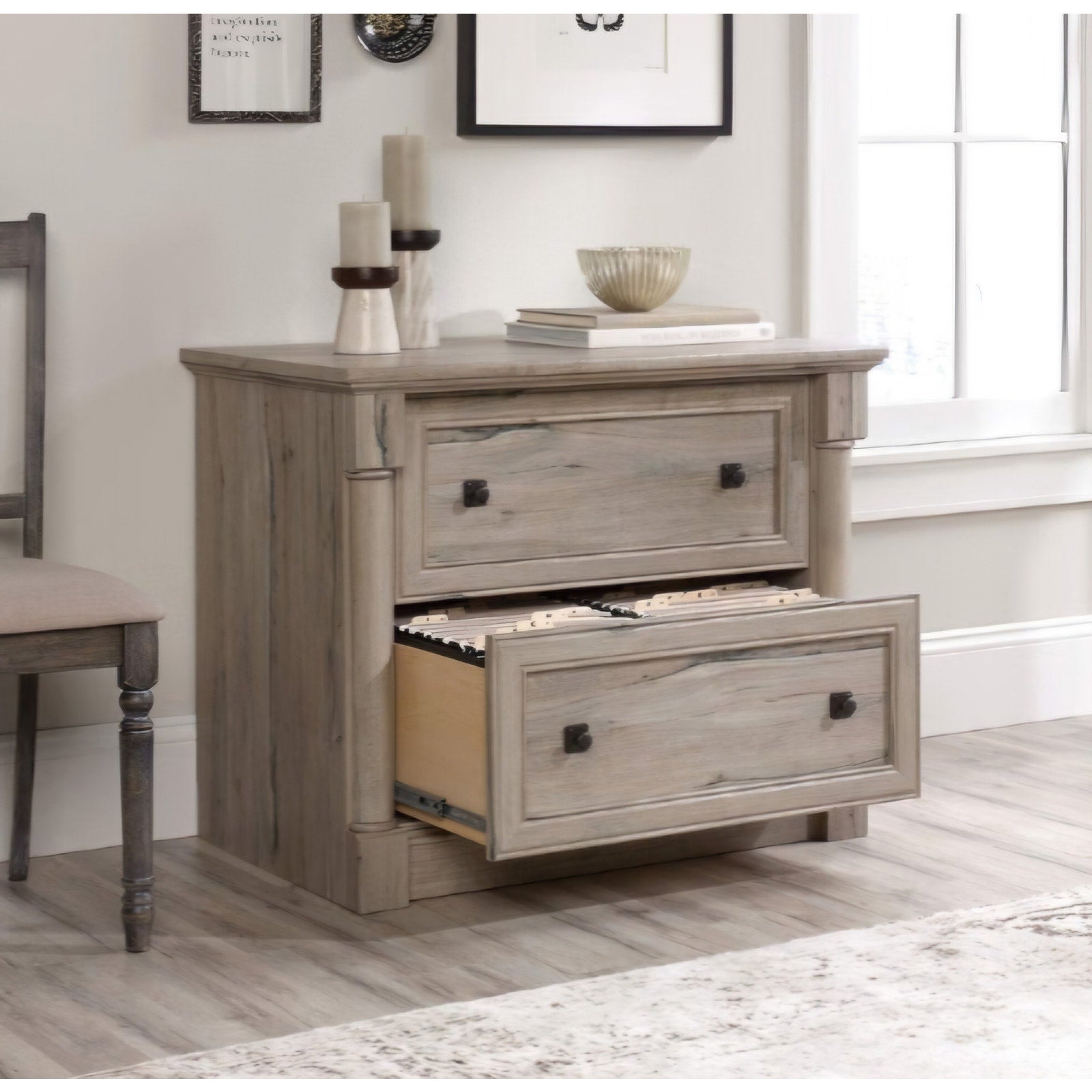 Sauder Palladia 2 Drawer File Cabinet, Lateral Filing Cabinets for Home Office