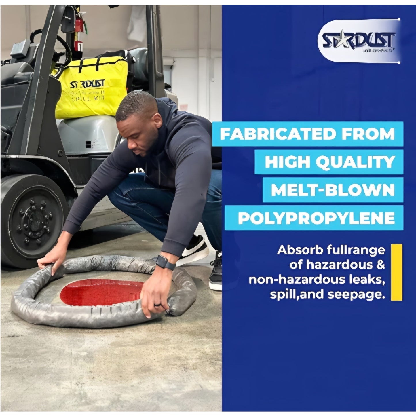 Stardust Spill Products Universal Spill Kit –OSHA Compliant Solution forEmergency Response Chemical