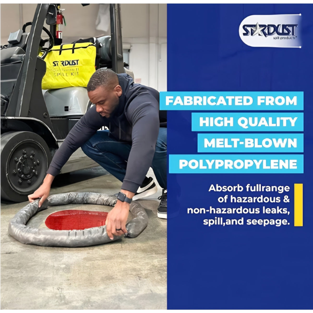 Stardust Spill Products Universal Spill Kit –OSHA Compliant Solution forEmergency Response Chemical