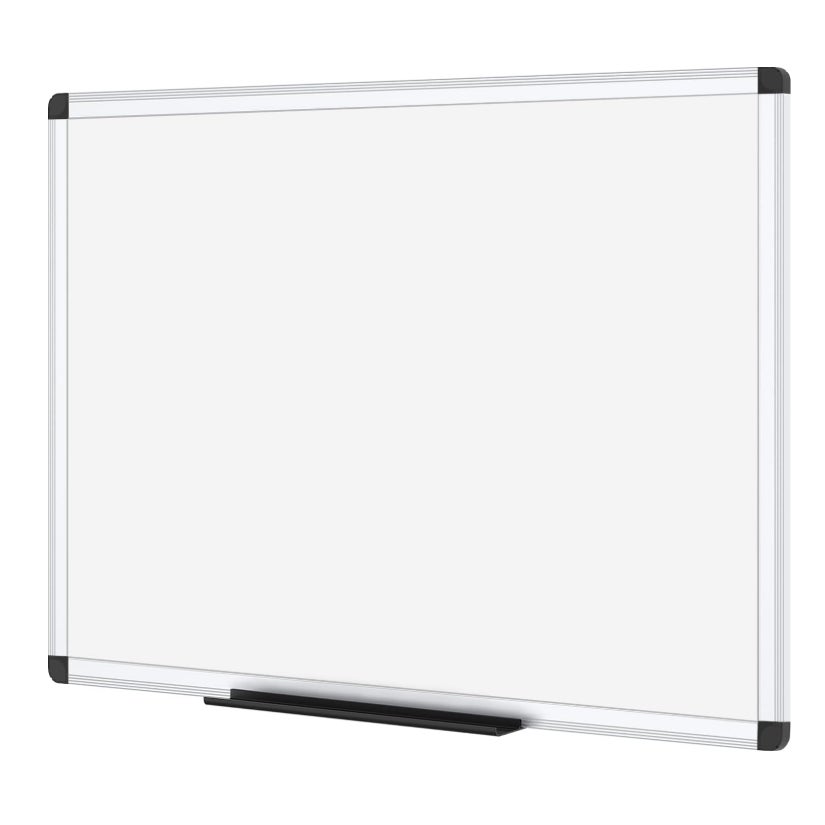 VIZ-PRO Magnetic Whiteboard/Dry Erase Board, 48 X 36 Inches, Silver Aluminium Frame
