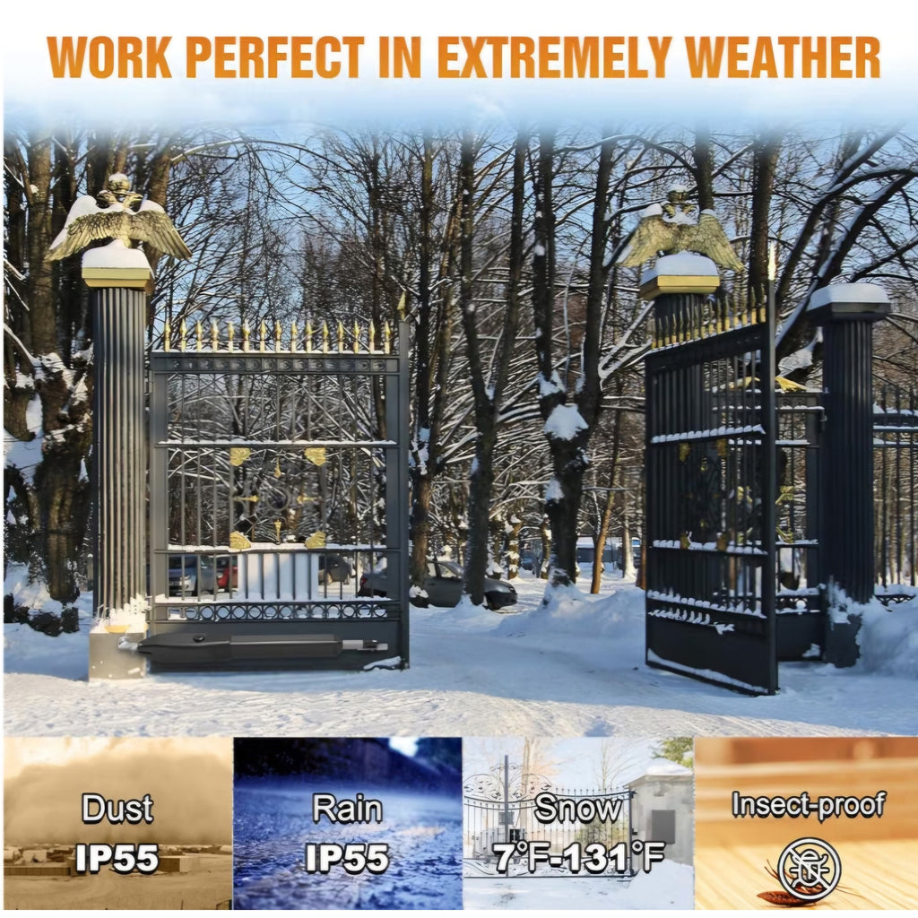 Automatic Gate Opener with Remote Complete Kit for Swing Gate Up to 770lb 16FT per Arm