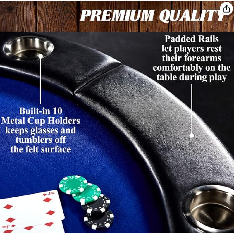 Barrington Folding Poker Table for up to 10 Players