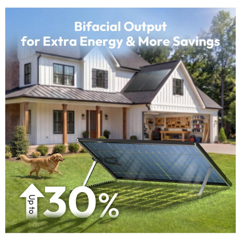 JJN UL61730 850 Watt Bifacial N-Type Rigid Solar Panel, 2Pcs 425W,16BB