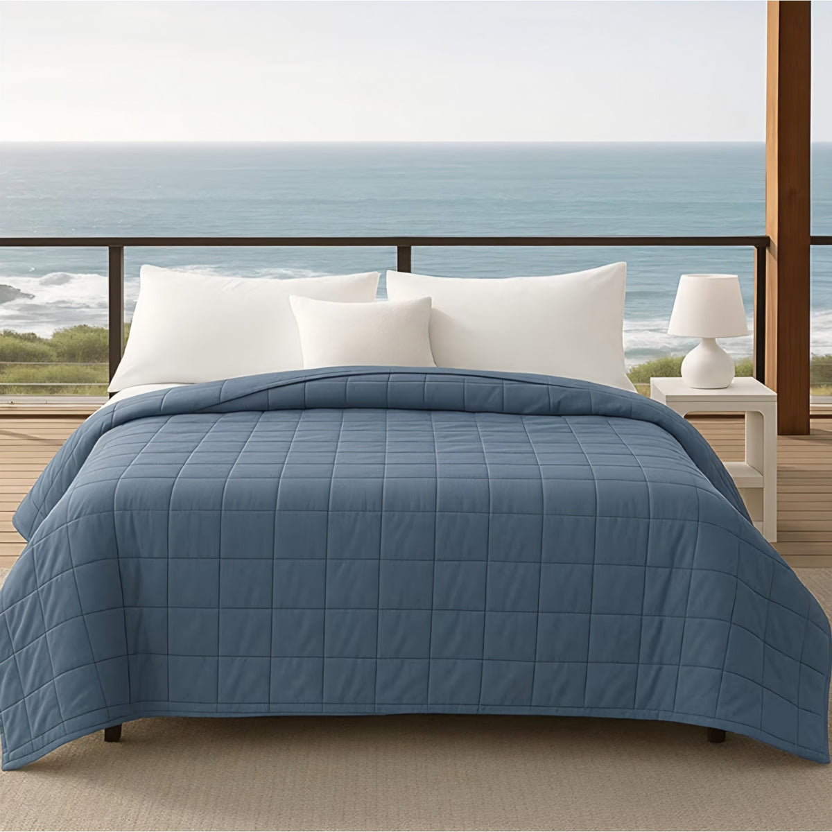 Cooling Weighted Blanket King Size 50 lbs, Designed with Hi-Tek Stay Cool Fabric