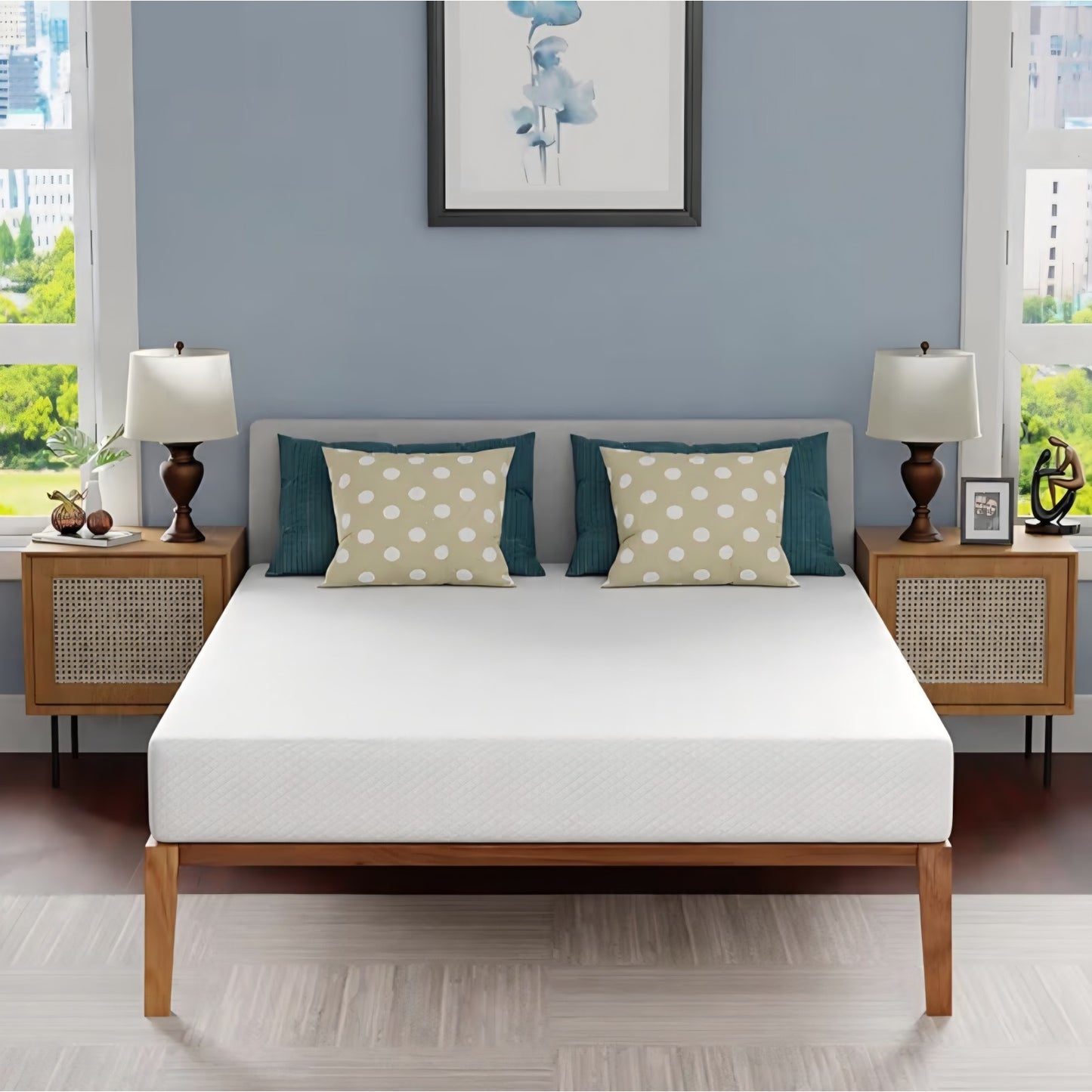 FDW 8 Inch Queen Mattress Medium Firm Gel Memory Foam Mattress