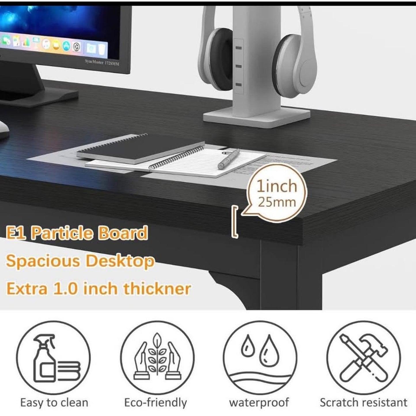 $90 obo NSdirect 63 inch Computer Desk,Modern Simple Style PC Table Office Desk Wide Workstation for