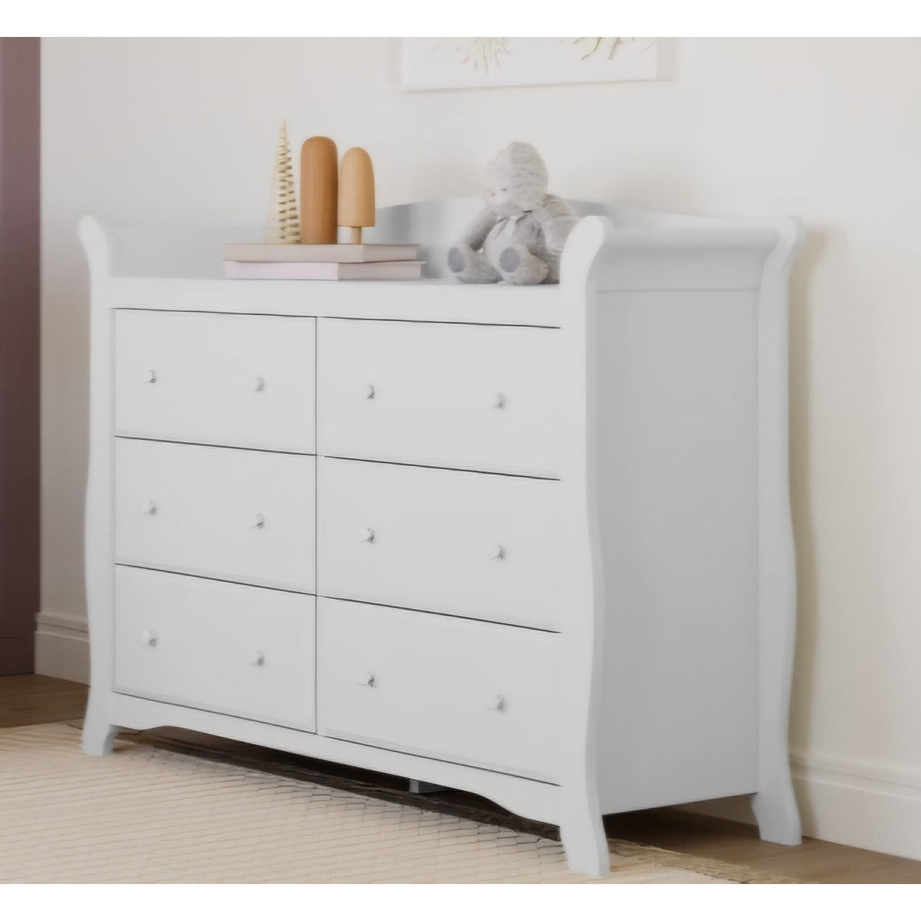 Storkcraft Avalon 6 Drawer Double Dresser, White