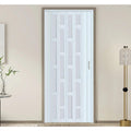 DIYHD 36X96in Frosted Glass PVC Folding Accordion Door with Latch