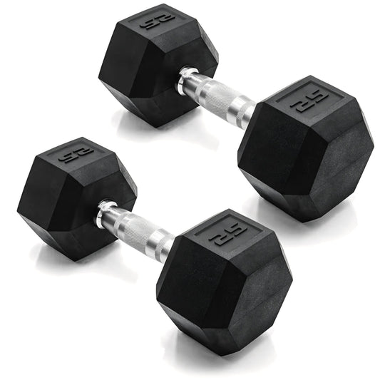CAP Barbell Coated Dumbbell Weight | Multiple Options Pairs & Sets 25 Lb Set