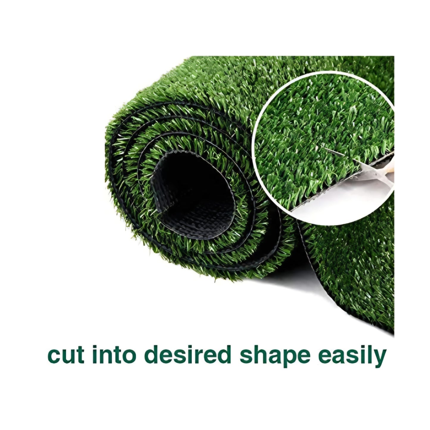 Artificial Grass Turf Lawn-7 Feet x 12 Feet, 0.4" Indoor Outdoor Rug Synthetic Grass Mat Fake Grass