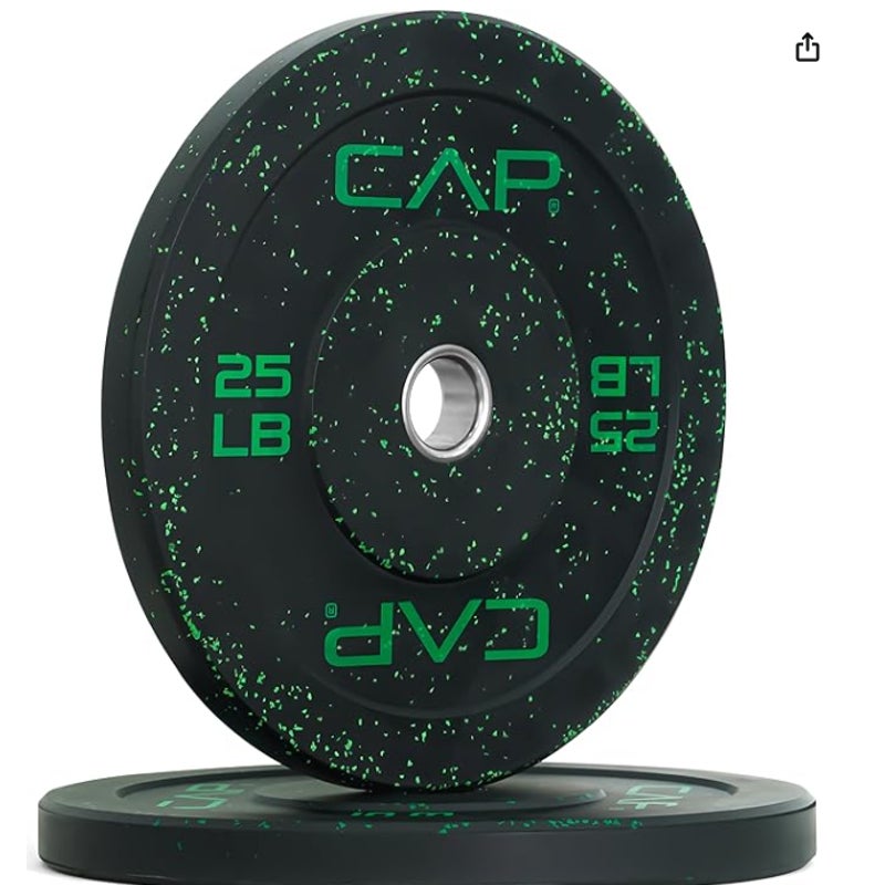 SET 25 LB CAP Barbell Rubber Olympic Bumper Plate