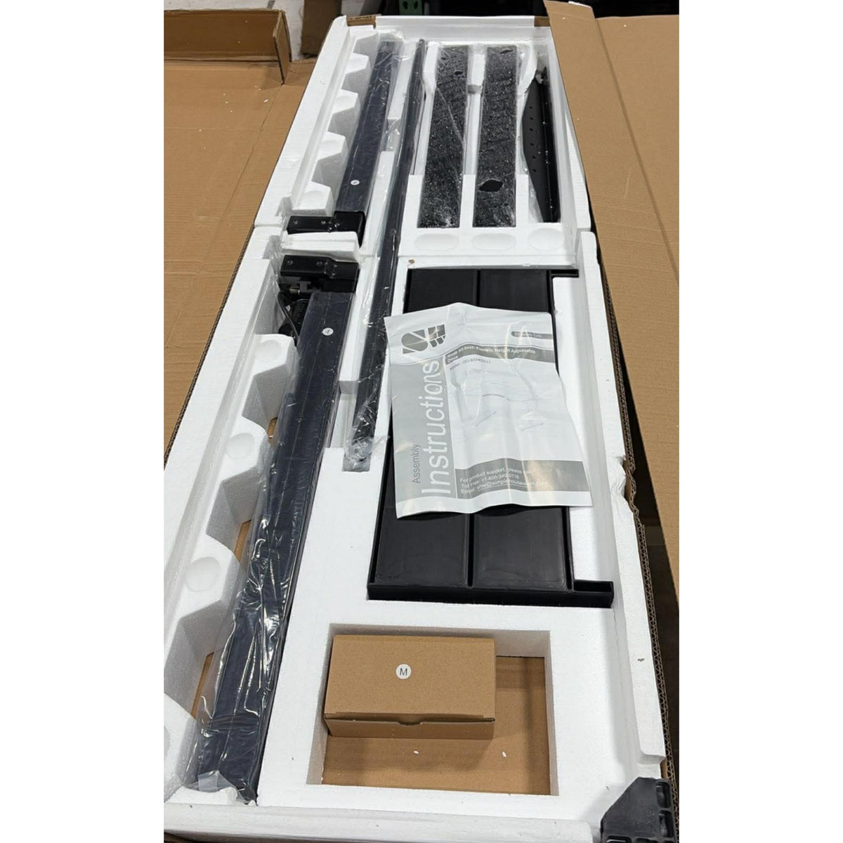 SHW 55 x 28 Inches Electric Height Adjustable Standing Desk with Drawer and Memory Preset
