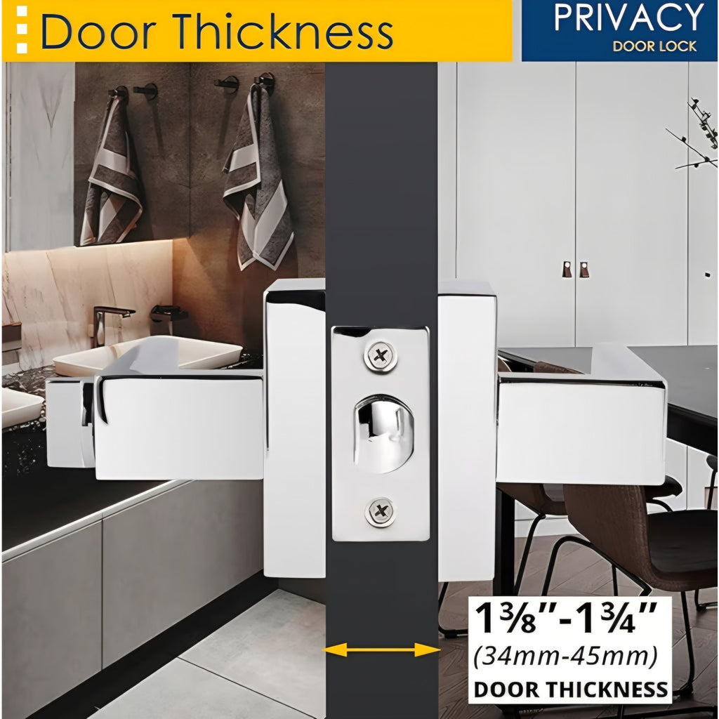 6 Pack Privacy Door Lever, Keyless Interior Door Handle with Lock
