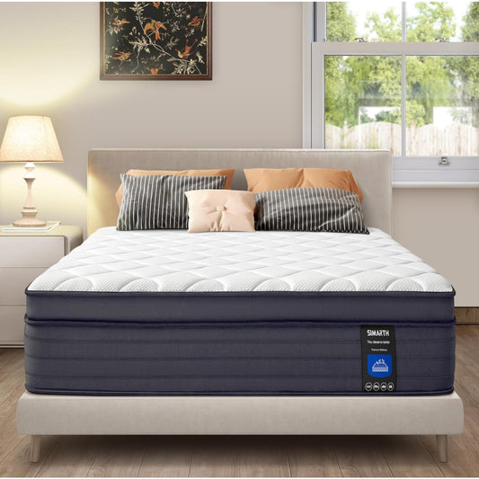 King Size Mattress - 12 Inch Hybrid King Size Mattress in a Box, Upgrade Strengthen,Gel Memory Foam