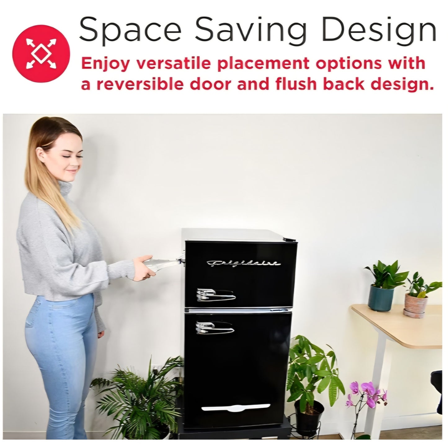 Frigidaire EFR840 Retro Mini Fridge with Freezer & Side Bottle Opener - Small 2 Door Refrigerator