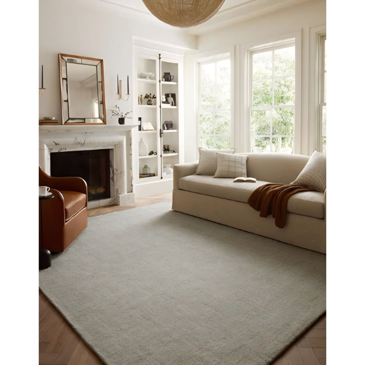 Area Rug Loloi Chris Loves Julia Polly Collection POL-09 Fog/Wheat 9'-3" x 13