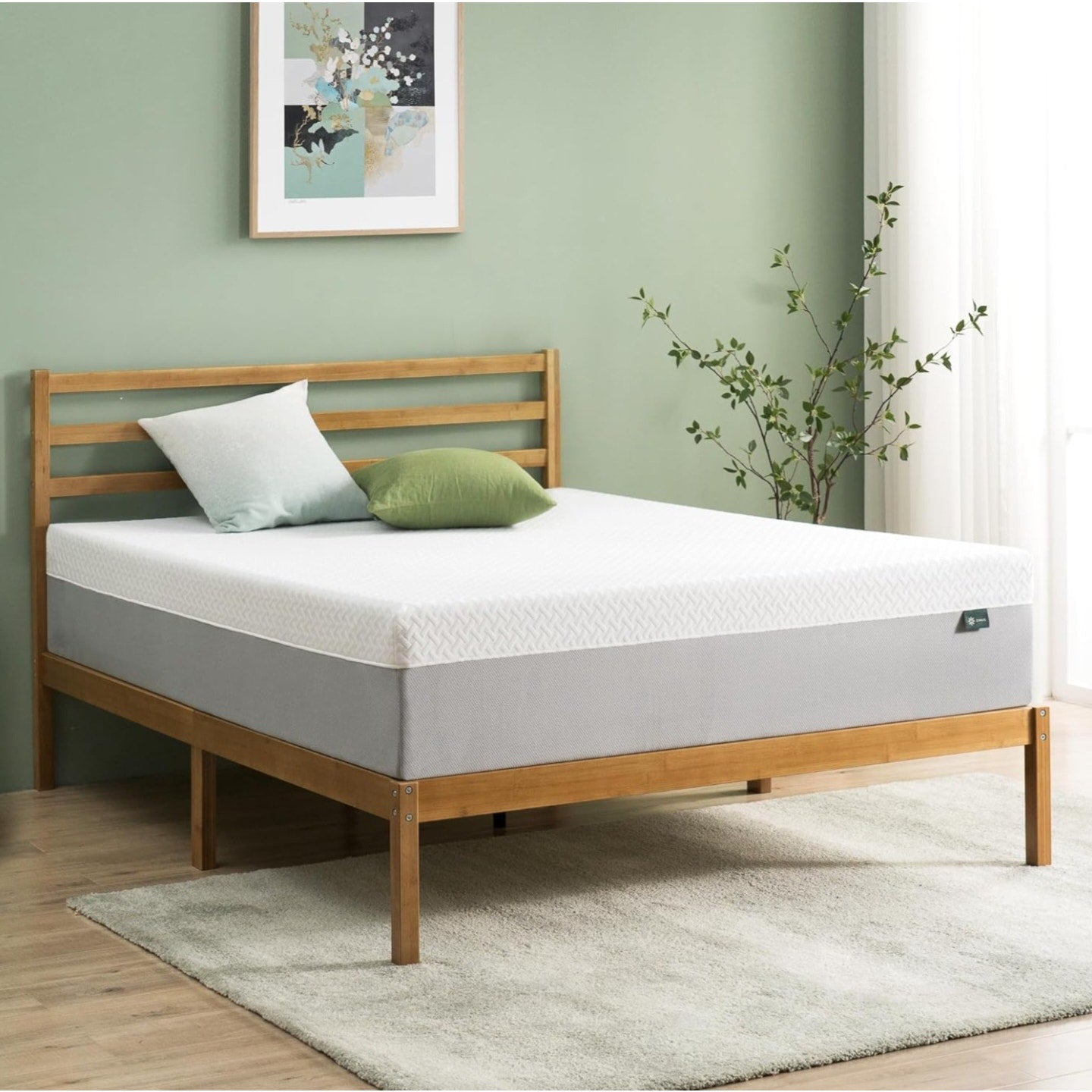 ZINUS 10 Inch Green Tea Essential Memory Foam Mattress [New Version], Queen, Fiberglass Free, Mediu