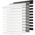 AOSKY Cordless Zebra Blinds for Windows Pull Down, 71" W X 72" H, White, Free-Stop Door Shades.