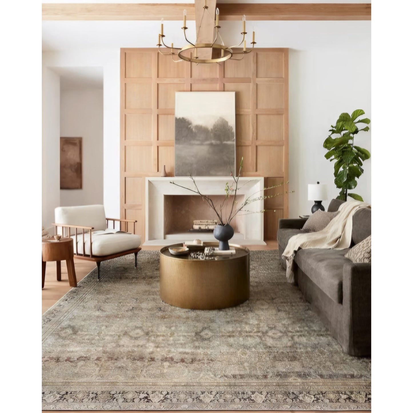Loloi Layla Olive/Charcoal 7'-6" x 9'-6" Area Rug