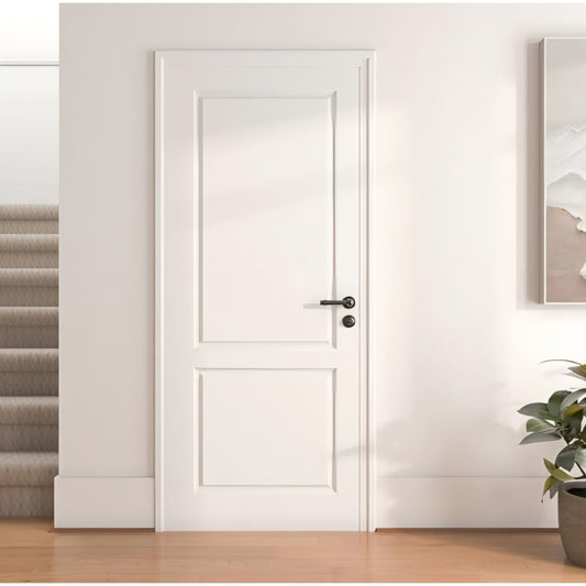 24"x 80" Slab Door, 2-Panel Interior French Door Slab Shaker