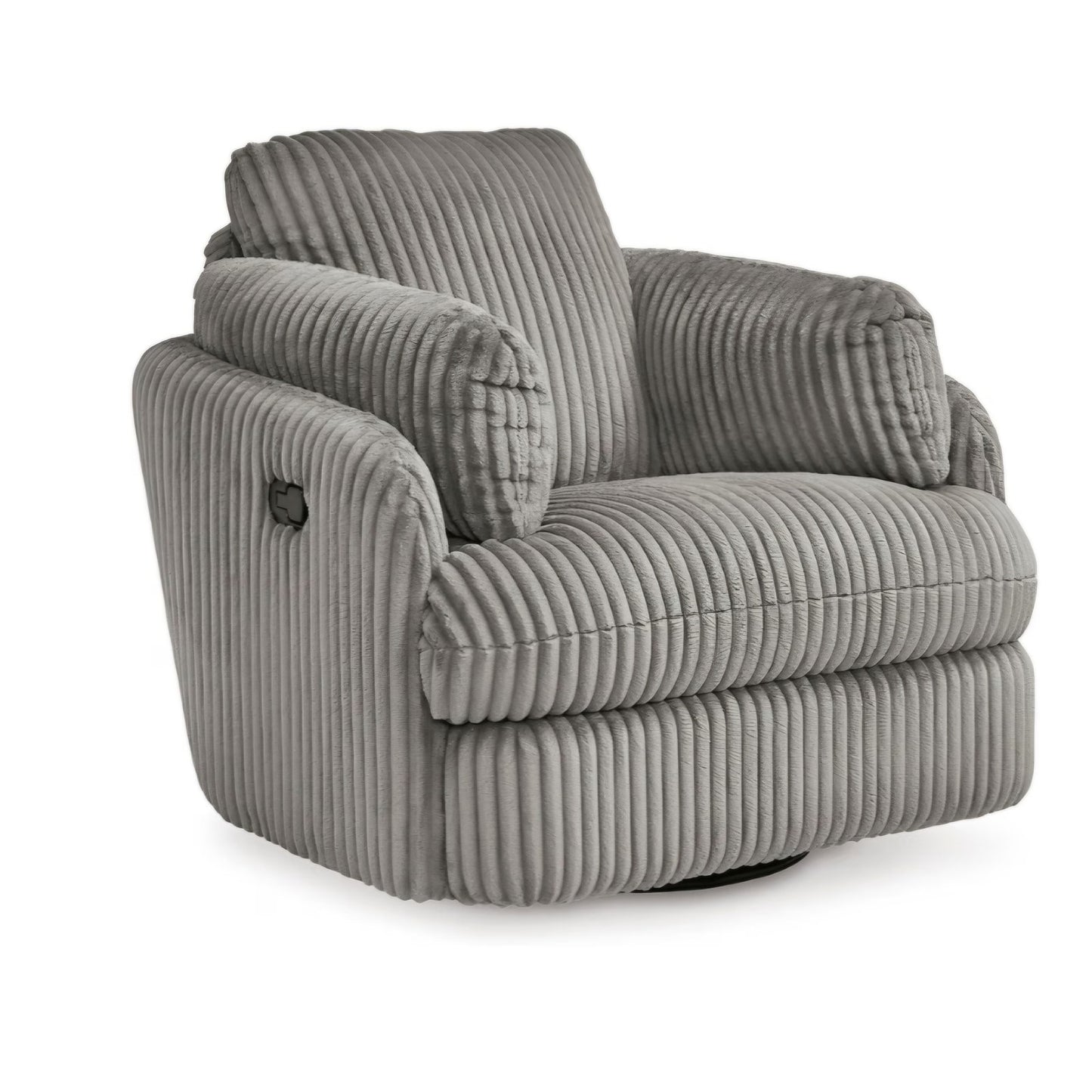 Signature Design by Ashley Tie-Breaker Swivel Glider Recliner, 2 Bolster Pillows, Hidden Storage