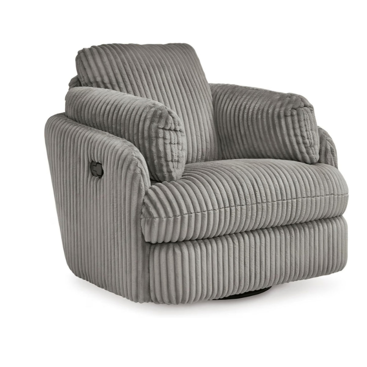 Signature Design by Ashley Tie-Breaker Swivel Glider Recliner, 2 Bolster Pillows, Hidden Storage