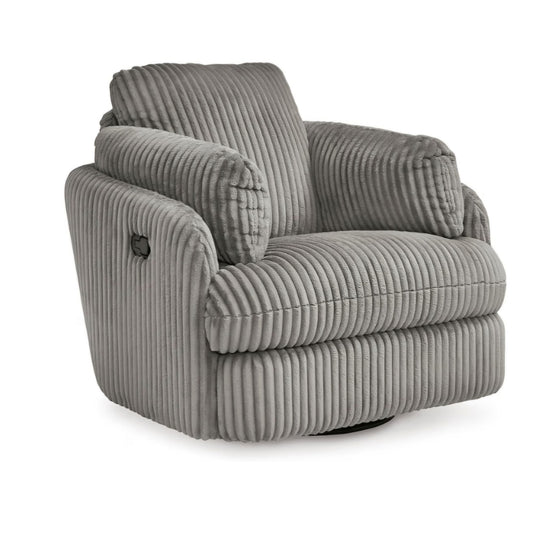Signature Design by Ashley Tie-Breaker Swivel Glider Recliner, 2 Bolster Pillows, Hidden Storage