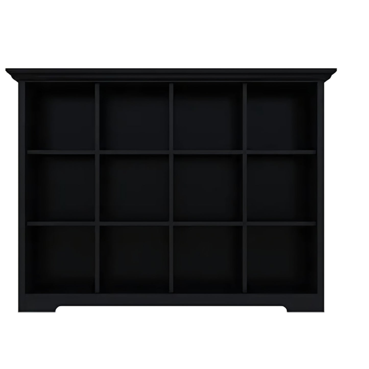 Cube Storage Bookcase with Base - Wooden 3 Tiers Floor Standing Open Shelf Cabinet for Home