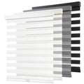 Cordless Zebra Blinds for Indoor Windows, 71" W x 72" H, White