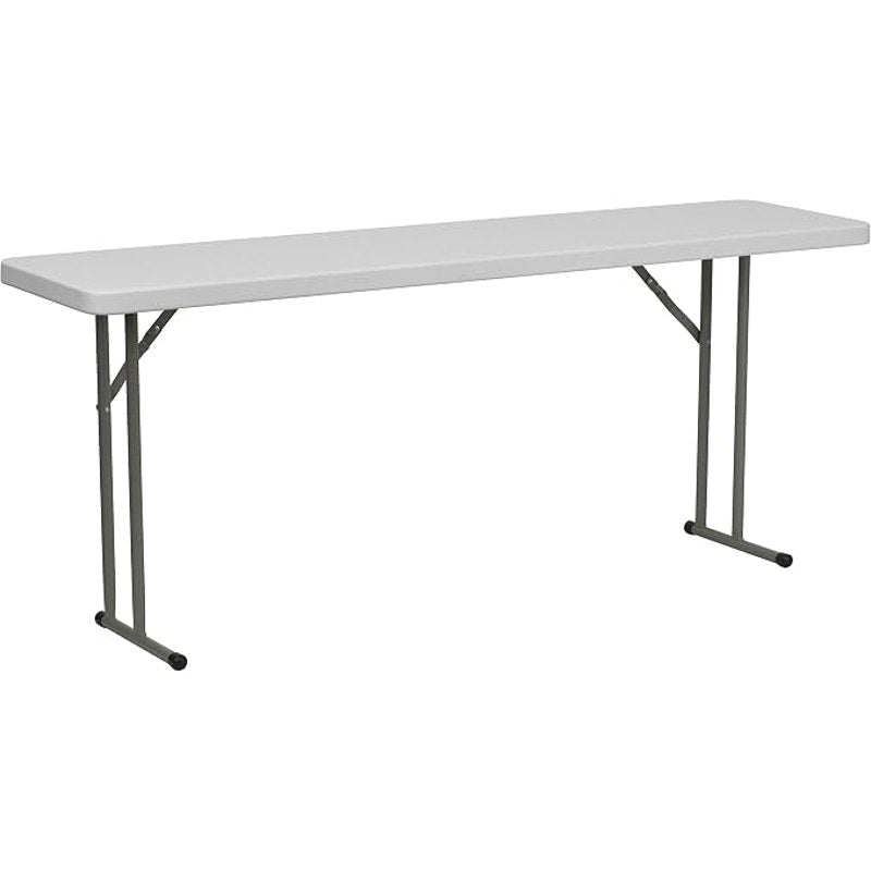 Flash Furniture Elon, Rectangular Folding Training Table, 220-lb, White. 18"Wx72"L